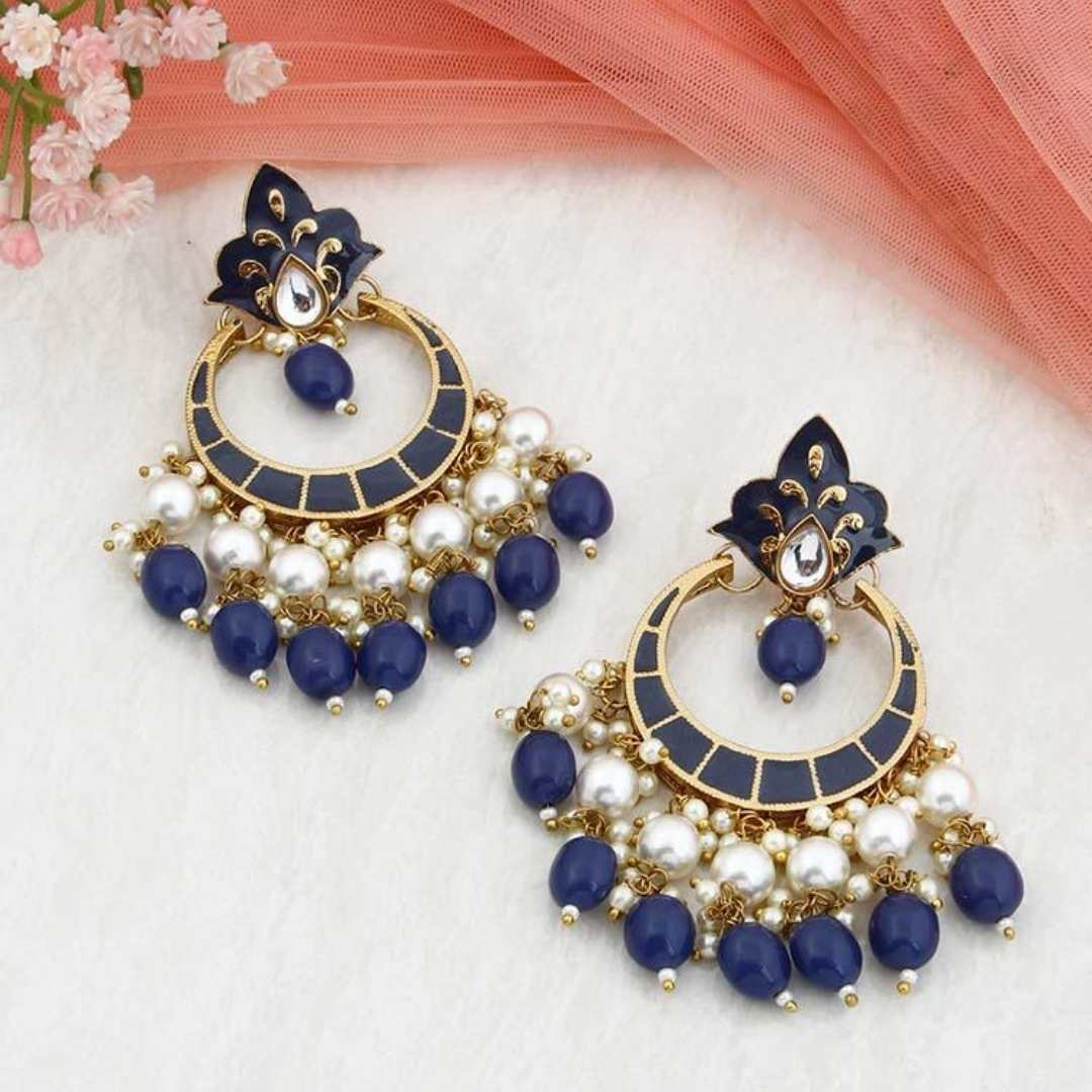 Navy hot sale blue earrings