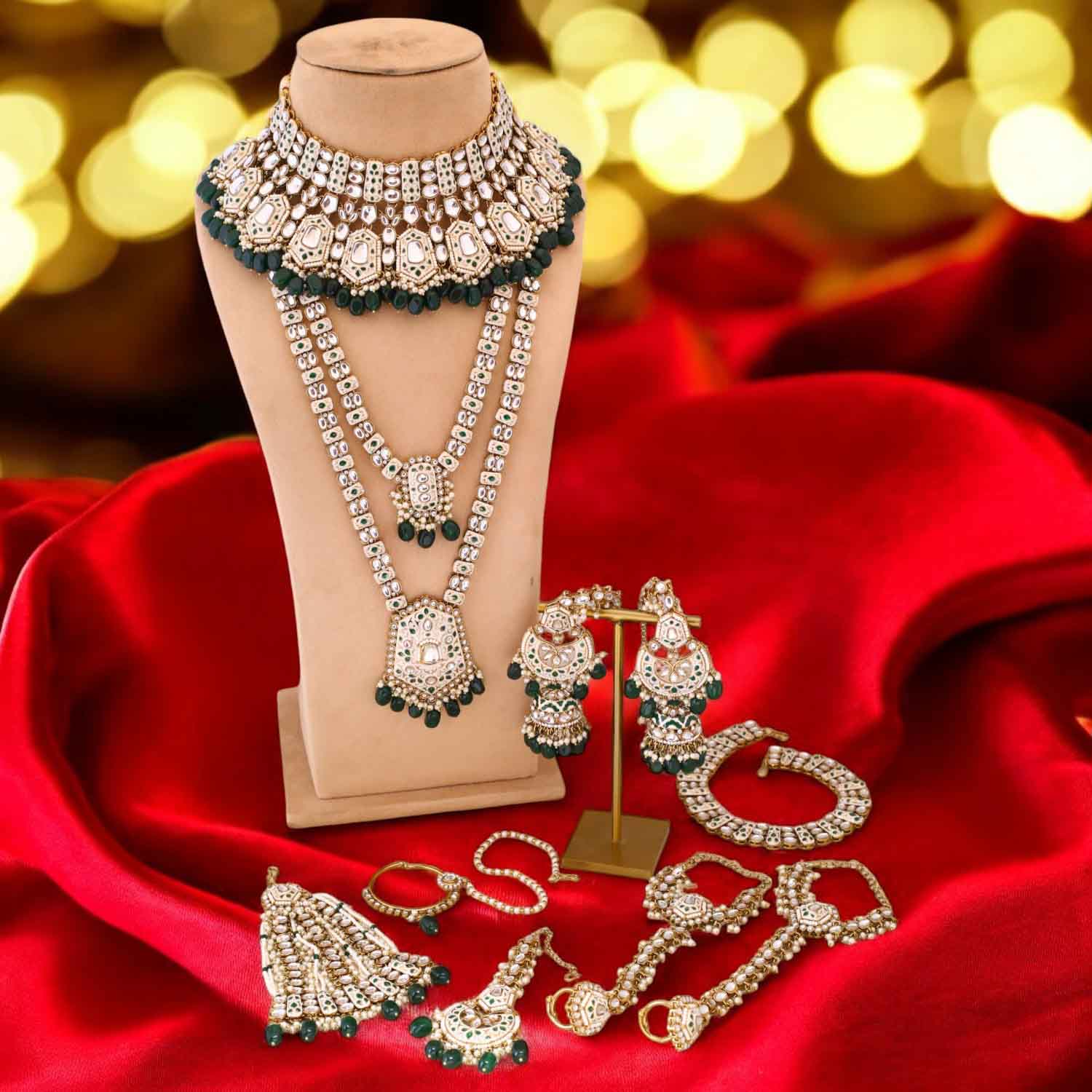 Emerald Gaurika Bridal Jewellery Set – Bling Bag