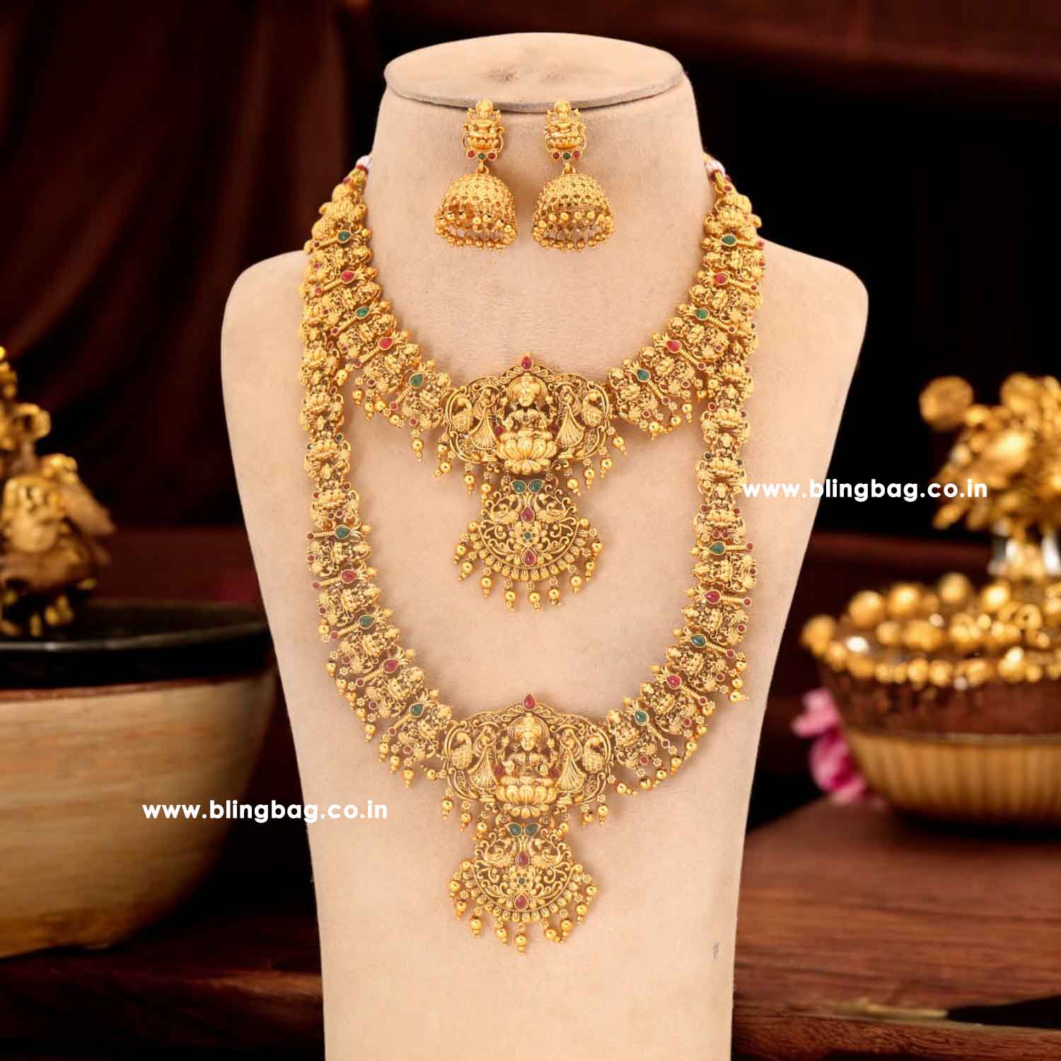 Golden Tulasyaa Bridal Temple Jewellery Set New Arrival – Bling Bag