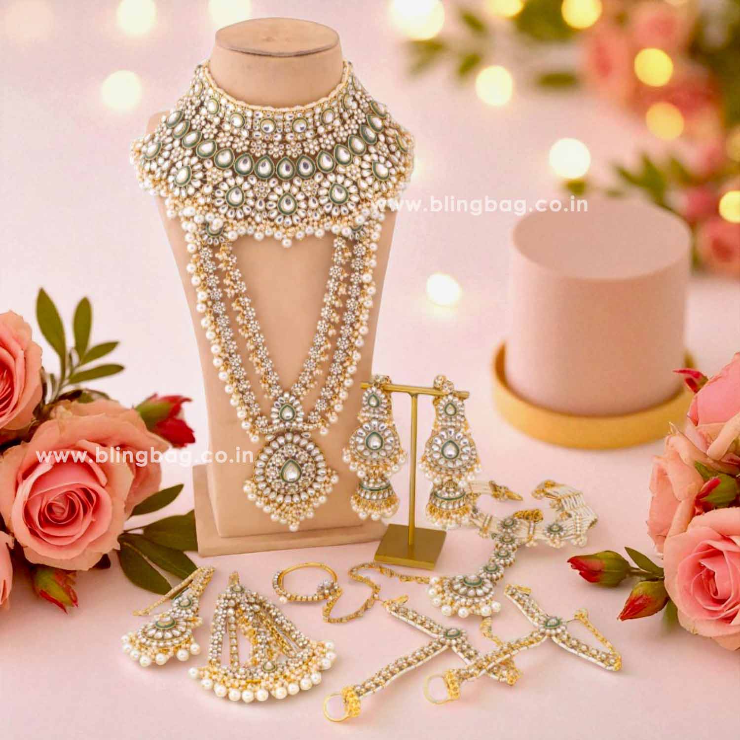 Ivory Janani Bridal Jewellery Set – Bling Bag