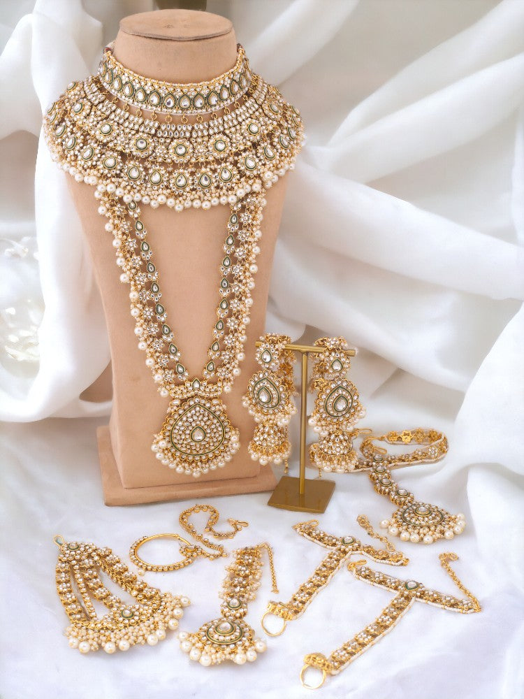 Kundan Bridal Jewellery Design Wedding White Kundan Necklace