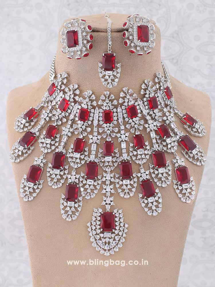Ruby Kiara Bridal Jewellery Set – Bling Bag