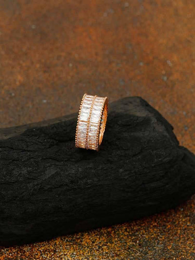 rings - Bling Bag Rose Gold Kinsley Zirconia Ring