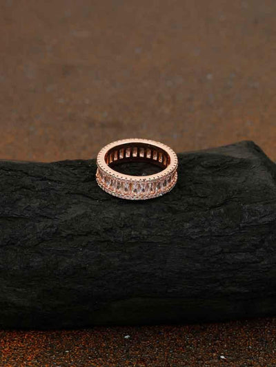 rings - Bling Bag Rose Gold Sunny Zirconia Ring