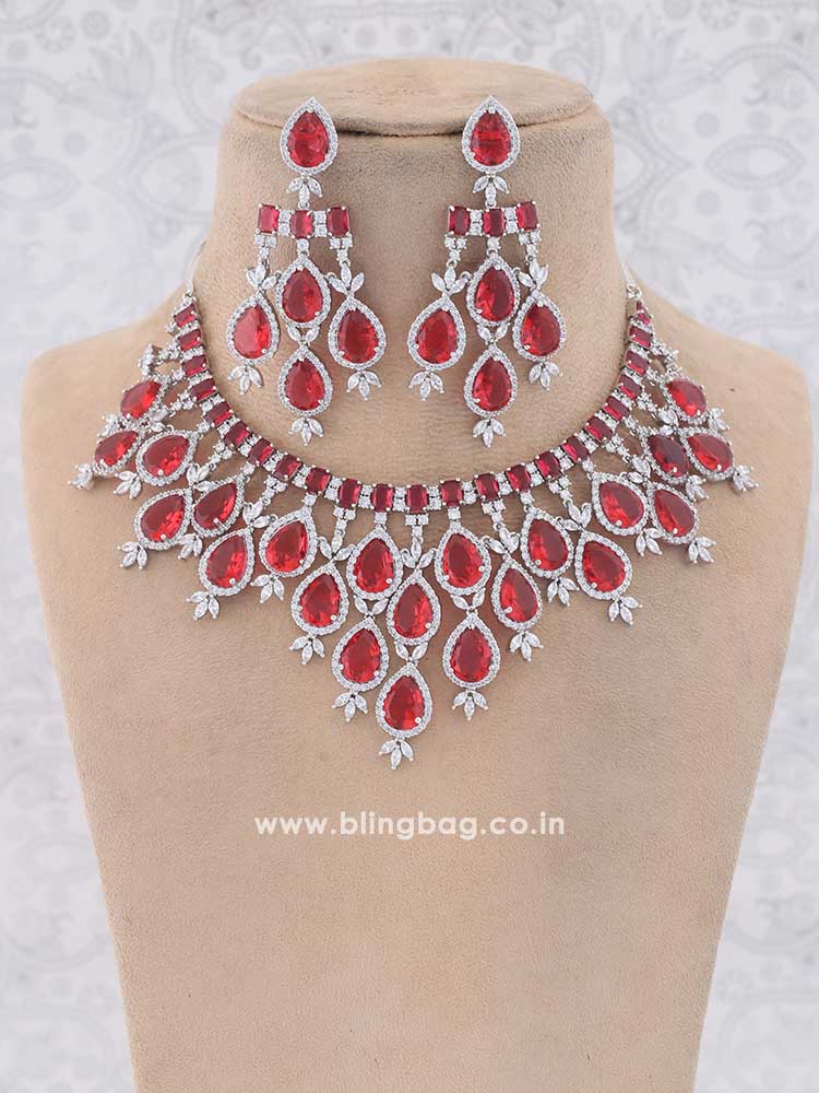 Red on sale colour jewellery