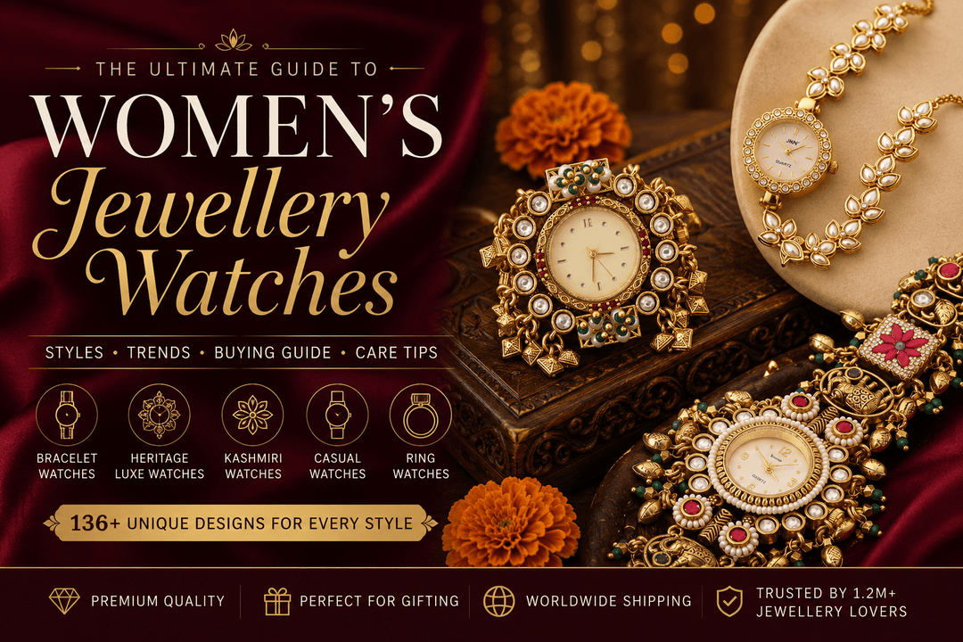 The Ultimate Guide to Women's Jewellery Watches by Blingbag featuring Bracelet, Heritage Luxe, Kashmiri and Ring Watches