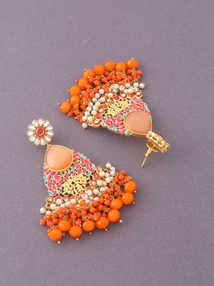 Orange Nivritti Meena Chandbalis