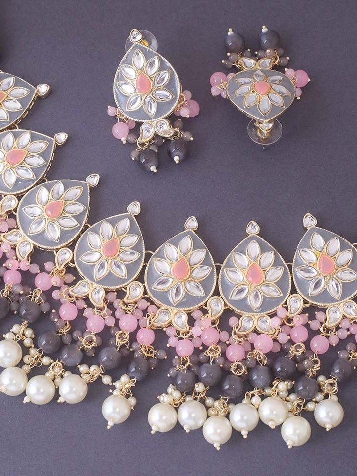 Grey Noori Jewellery Set
