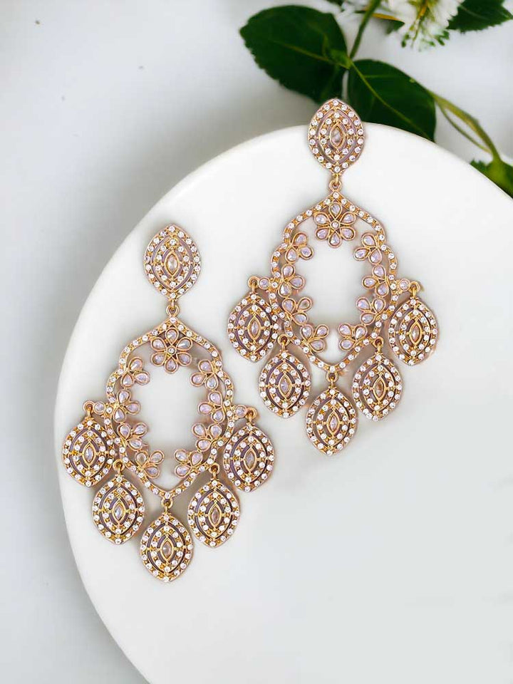 Golden Madhvi Ethnic Danglers