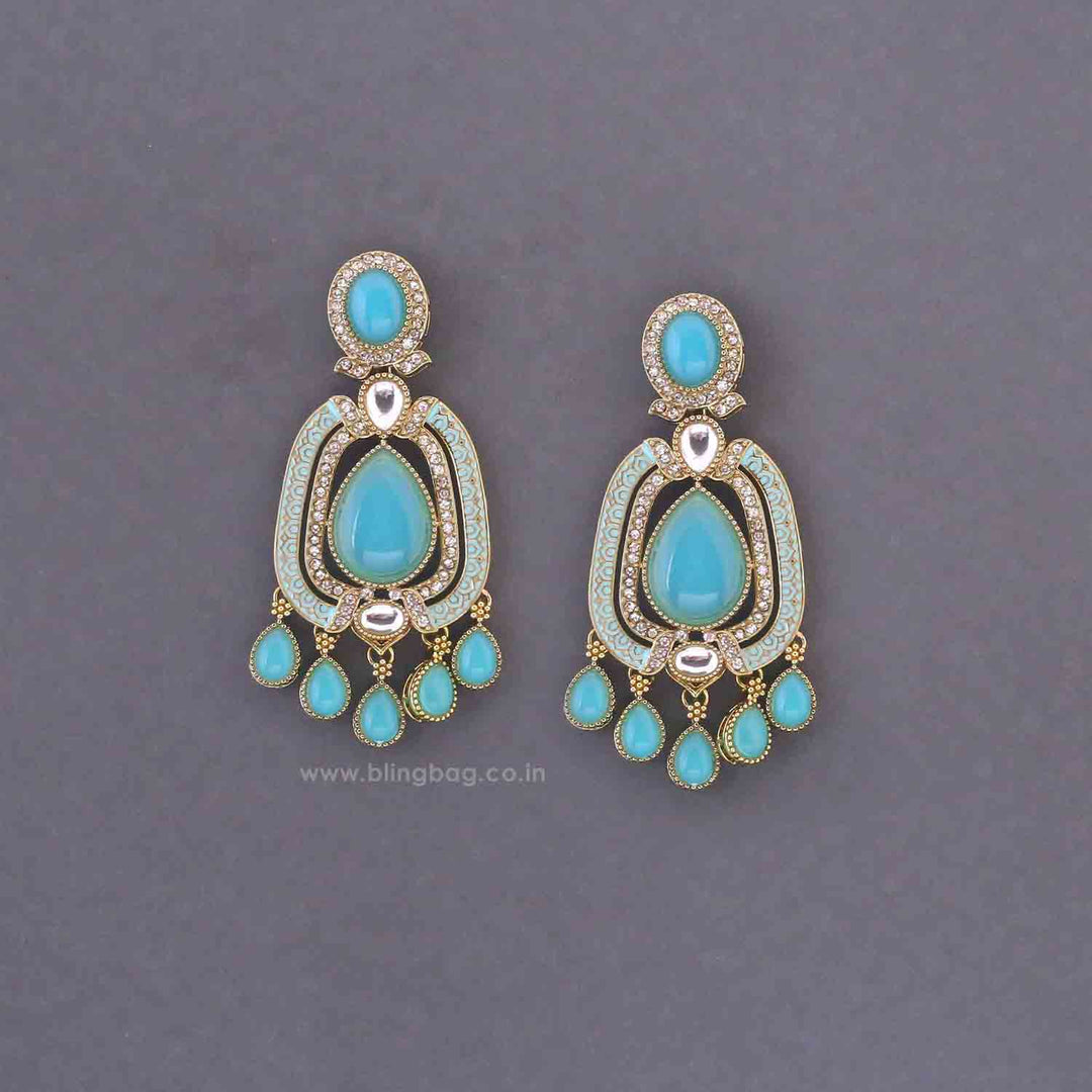 Turquoise Pranali Danglers