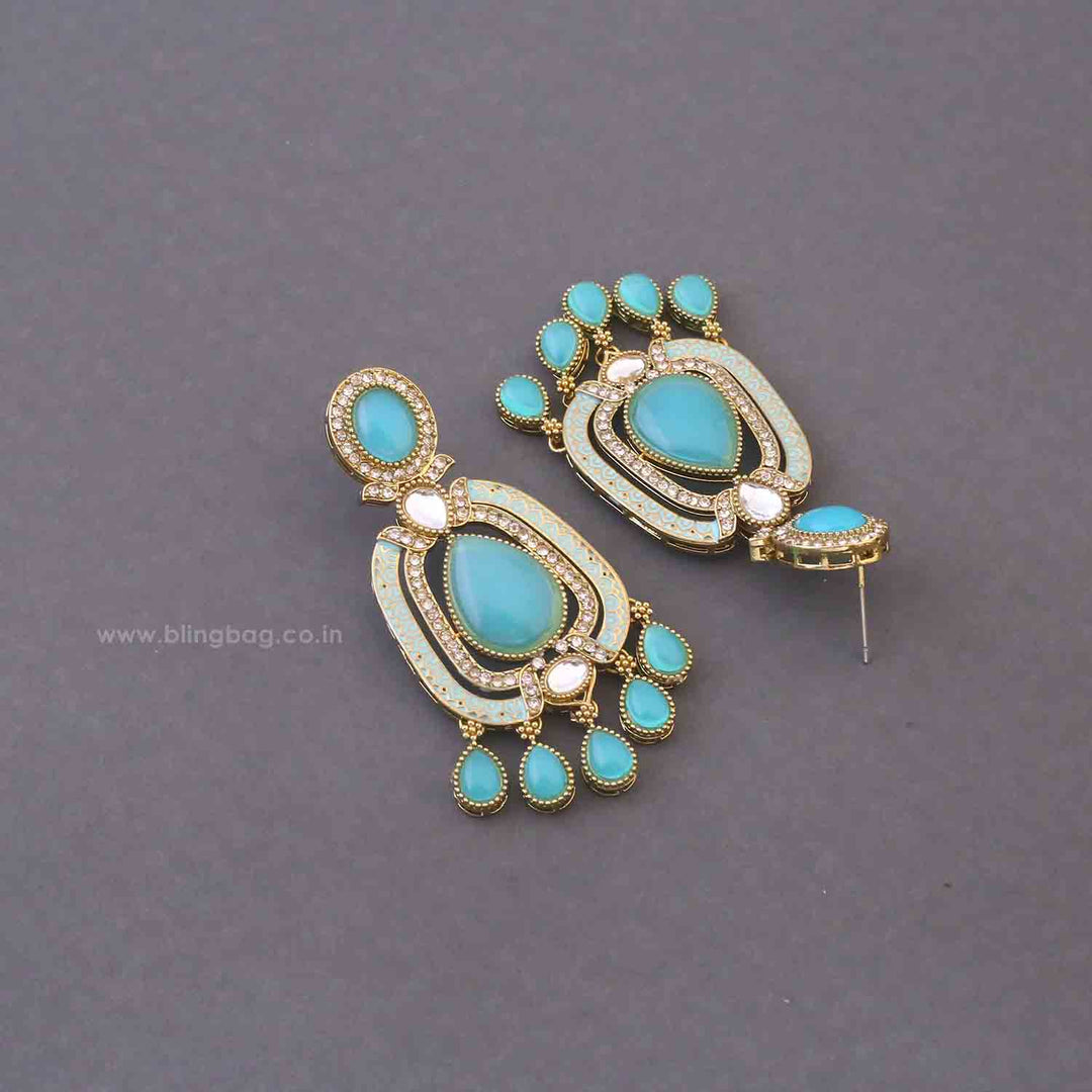 Turquoise Pranali Danglers
