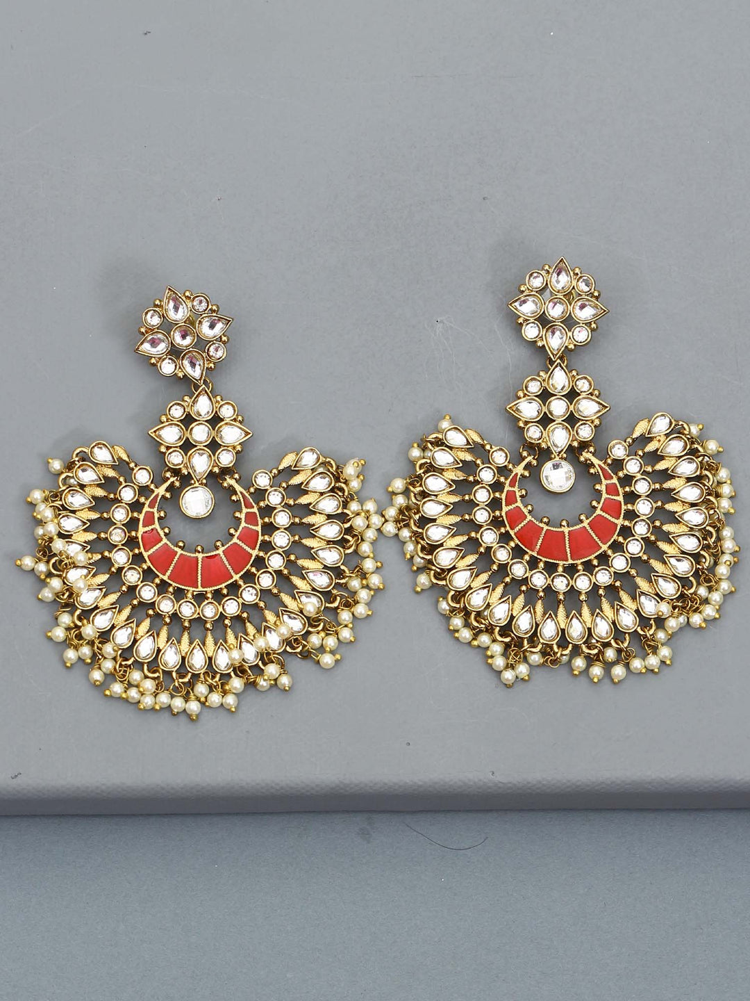 Red Chakra Chandbalis