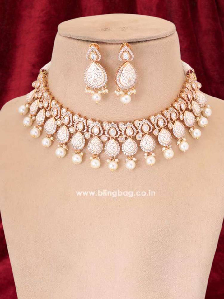 Ivory Sarika Meena Jewellery Set