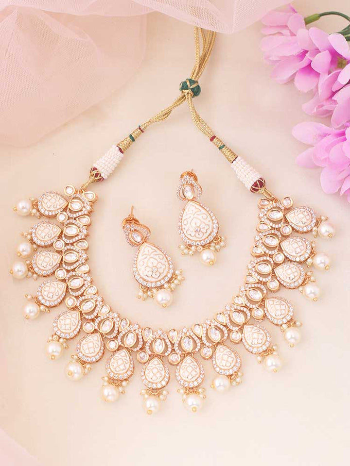 Ivory Sarika Meena Jewellery Set