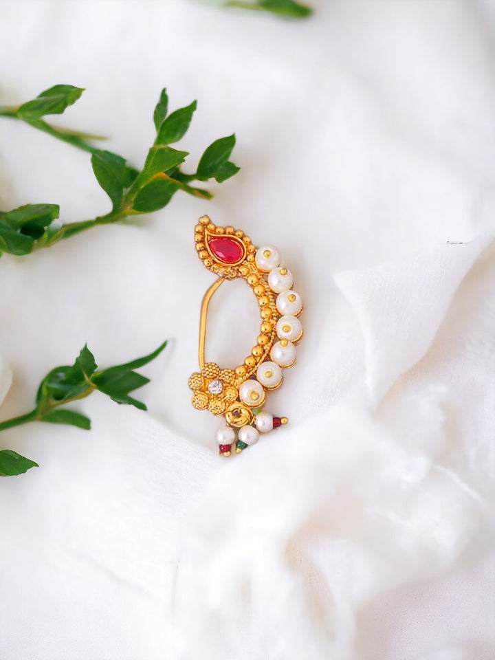 Red Baghyawati Nosepin