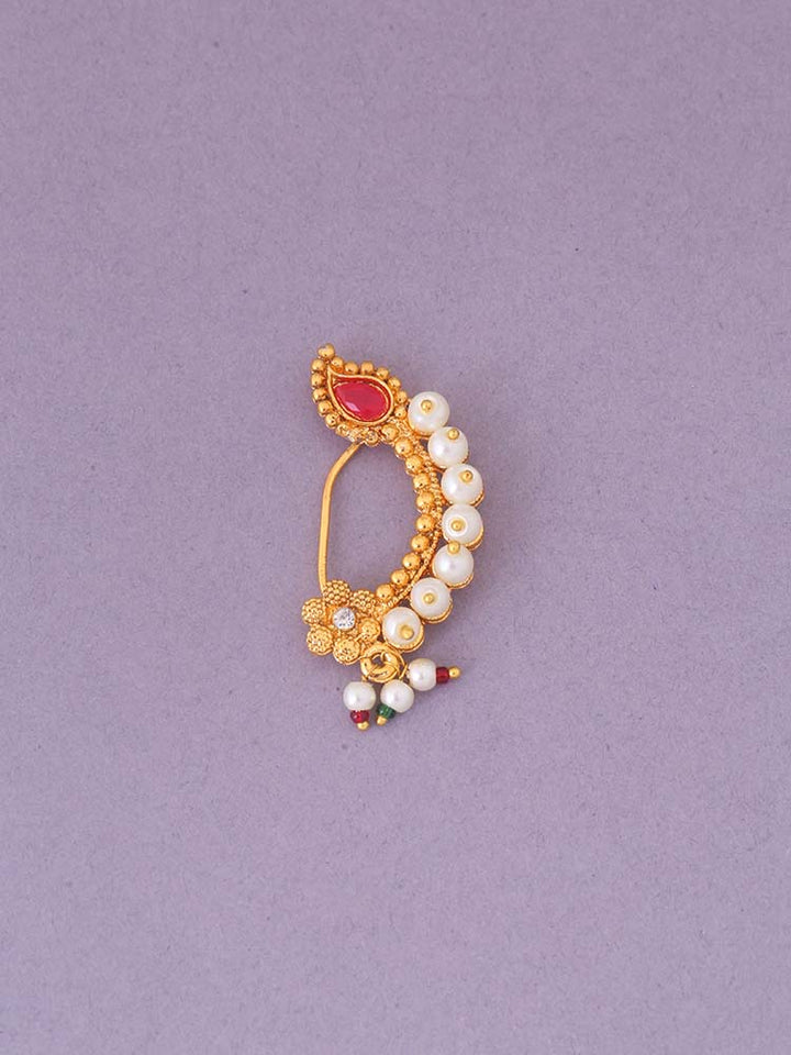 Red Baghyawati Nosepin