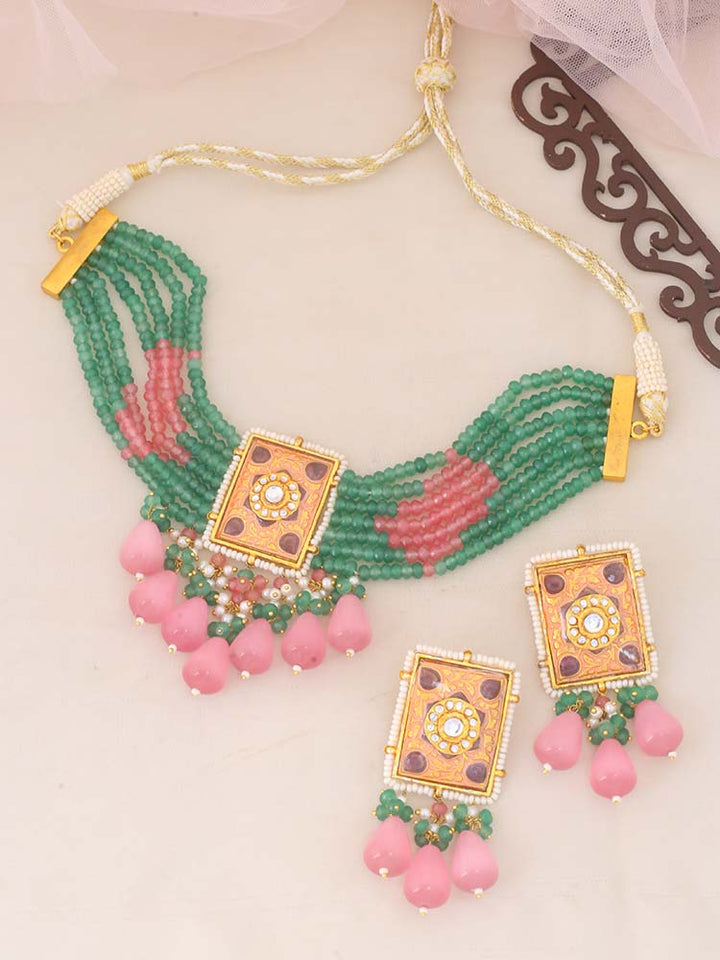 Coral Aarchi Jewellery Set