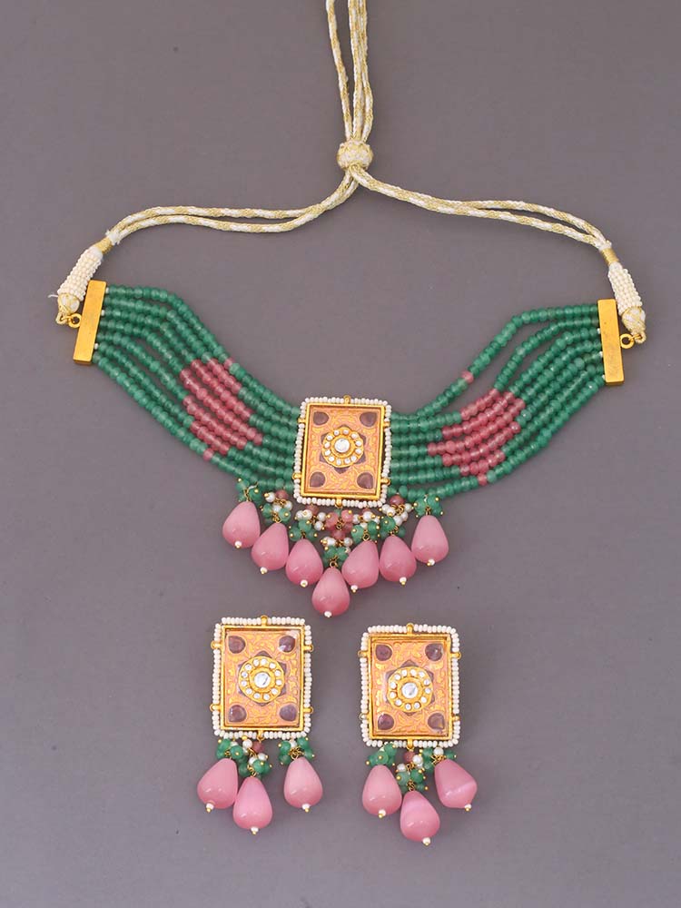 Coral Aarchi Jewellery Set