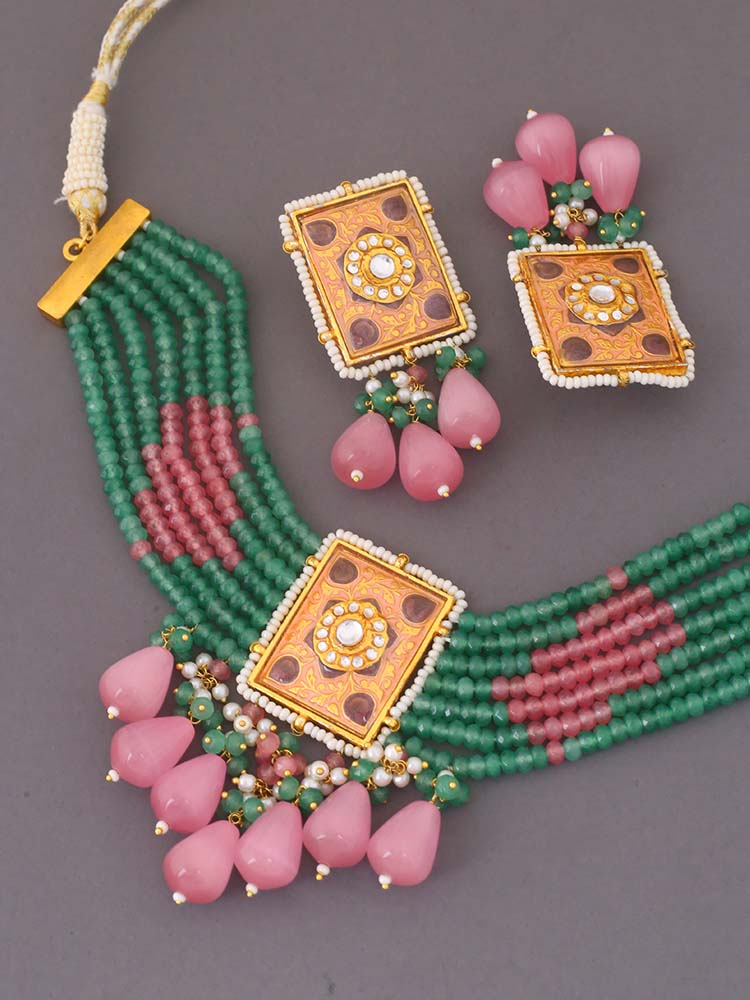 Coral Aarchi Jewellery Set