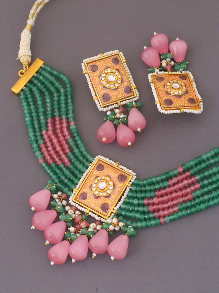 Coral Aarchi Jewellery Set