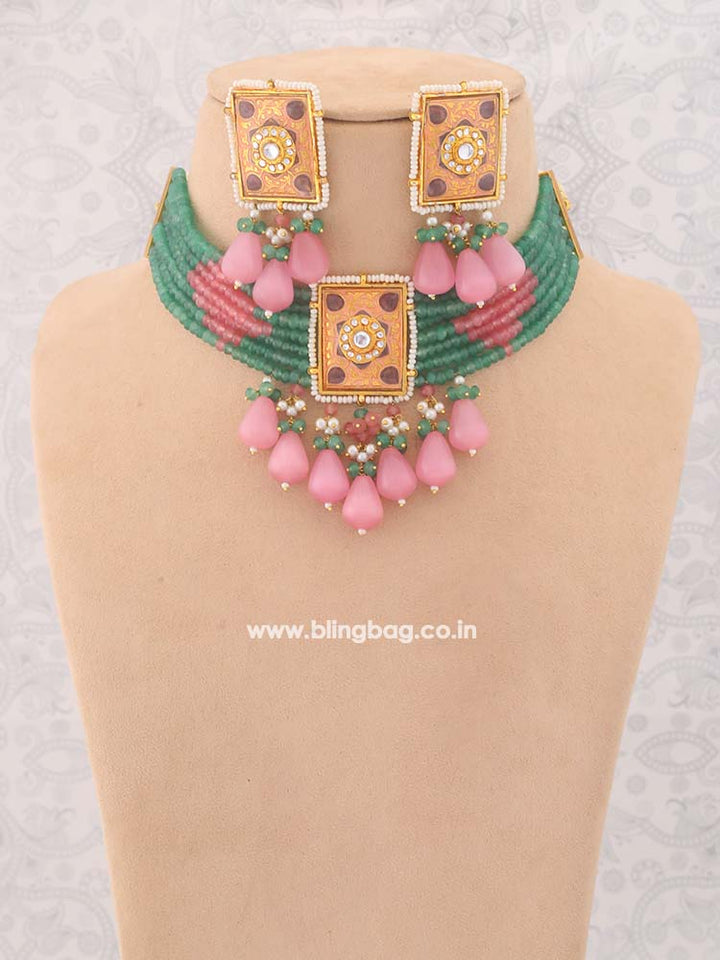Coral Aarchi Jewellery Set