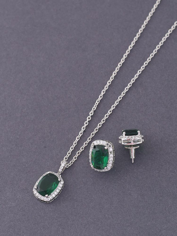 Emerald Meline Pendant Set