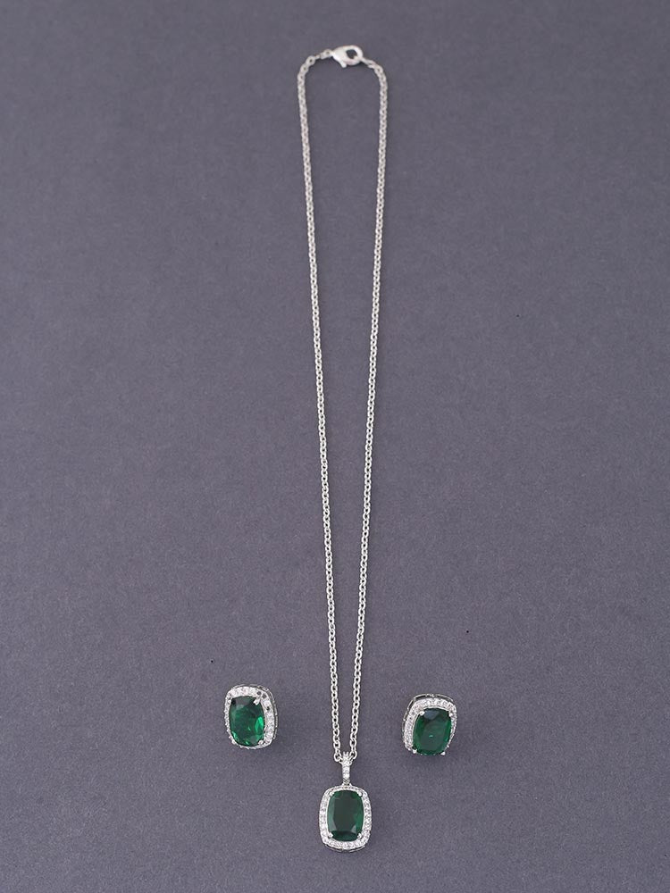 Emerald Meline Pendant Set