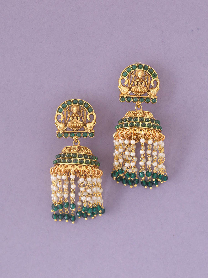 Emerald Ammavaru Temple Jhumkis