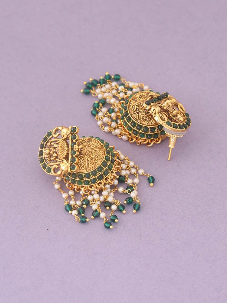 Emerald Ammavaru Temple Jhumkis