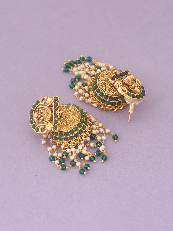 Emerald Ammavaru Temple Jhumkis