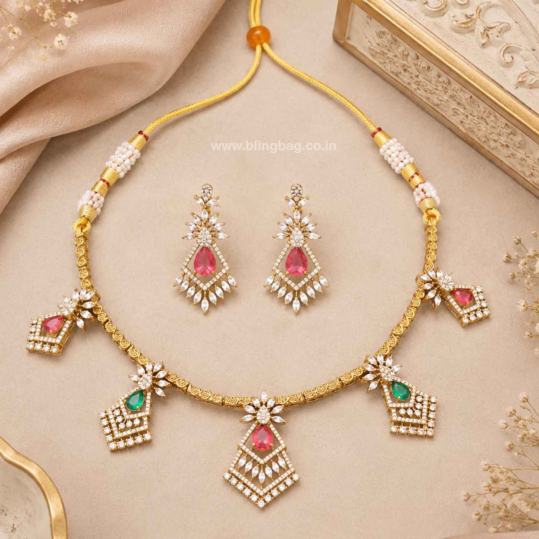 Multicolor Solenne Victorian Jewellery Set - New Arrival