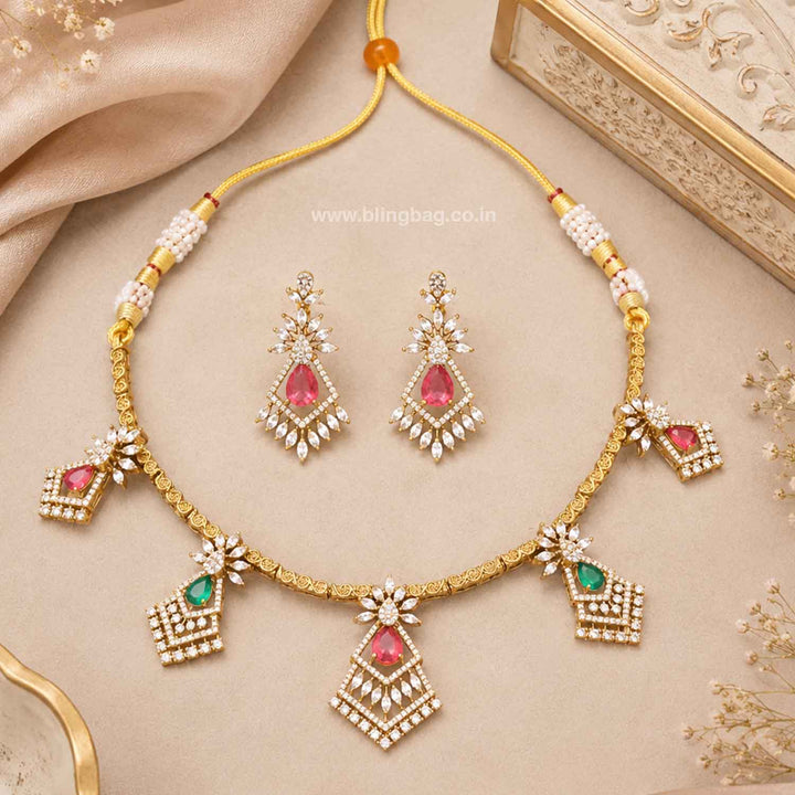 Multicolor Solenne Victorian Jewellery Set - New Arrival