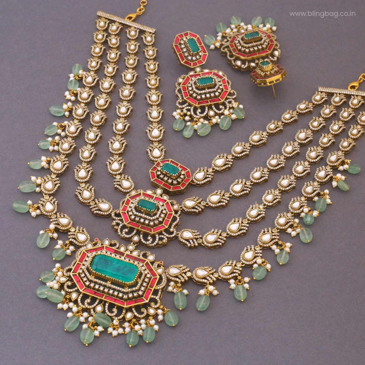 Multicolor Aliceia Victorian Jewellery Set