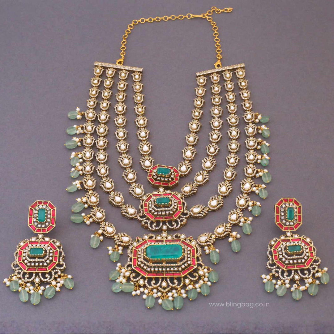 Multicolor Aliceia Victorian Jewellery Set