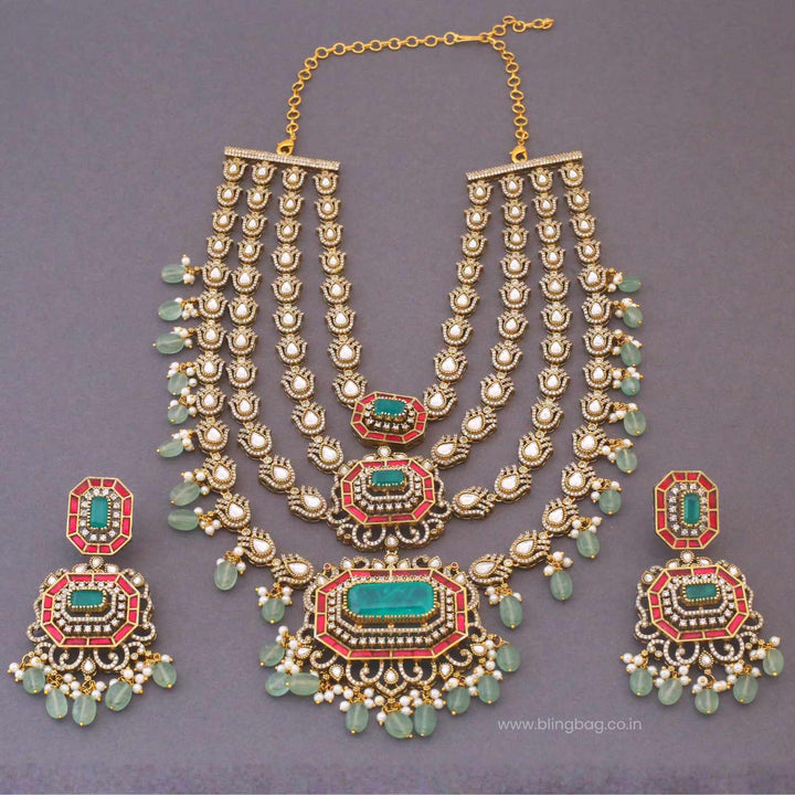 Multicolor Aliceia Victorian Jewellery Set
