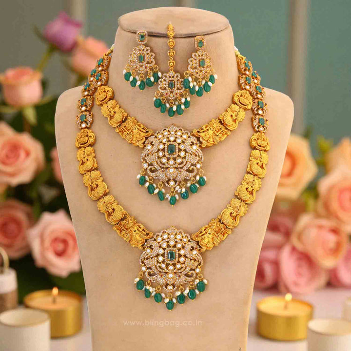 Golden Katyayanii Bridal Temple Jewellery Set - New Arrival