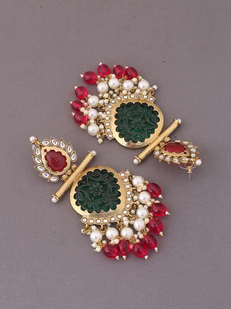 Ruby Aaloka Dangler Earrings