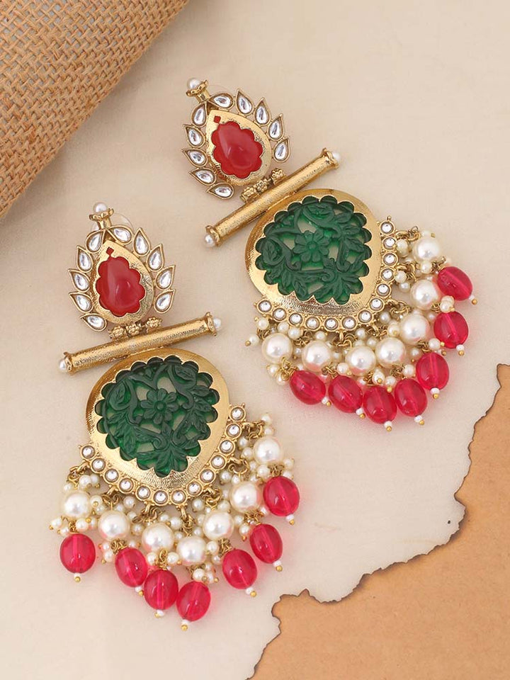 Ruby Aaloka Dangler Earrings