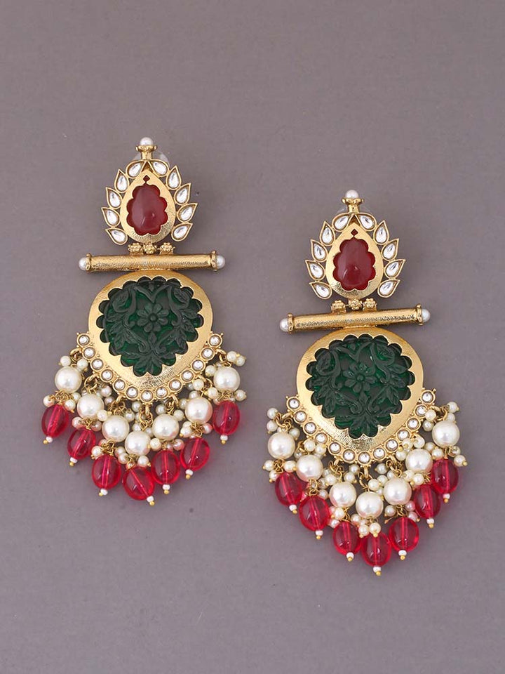 Ruby Aaloka Dangler Earrings