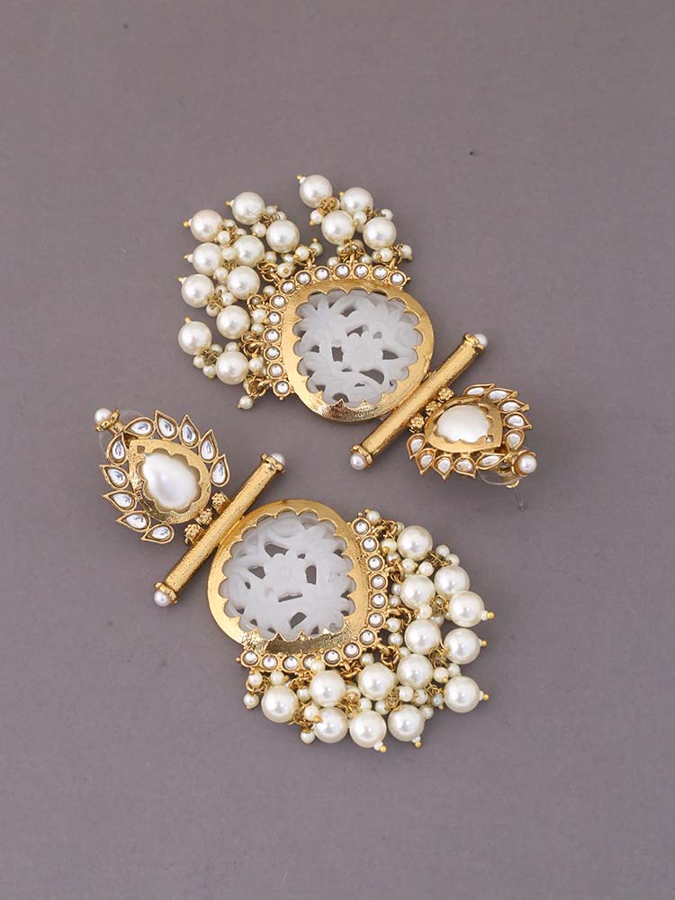 Ivory Aaloka Dangler Earrings