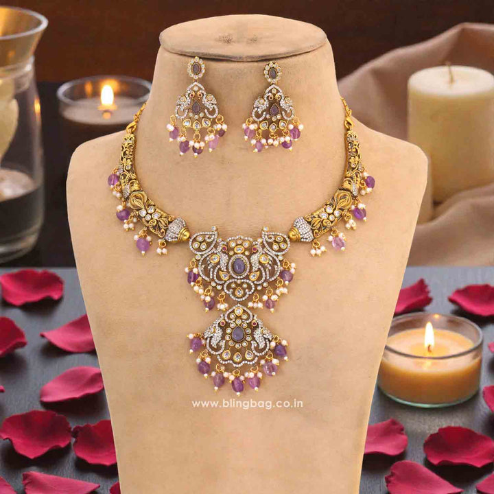 Purple Bellara Hasli Victorian Jewellery Set - New Arrival