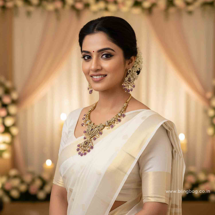 Purple Bellara Hasli Victorian Jewellery Set - New Arrival