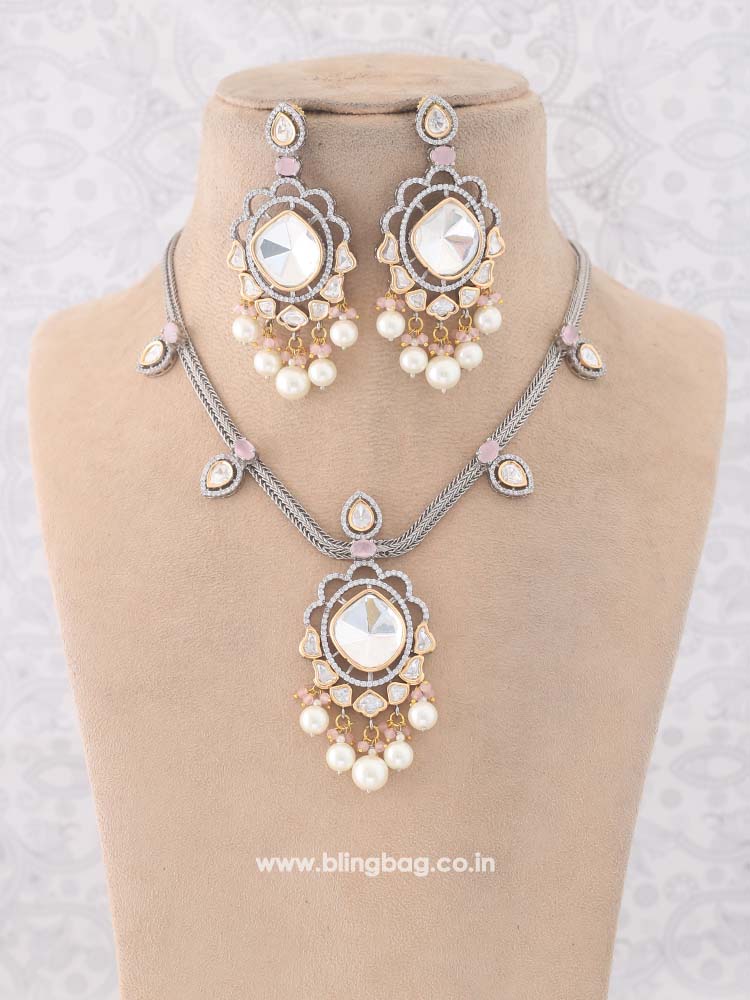 Antique Lilac Catherine Zirconia Jewellery Set - EOSS