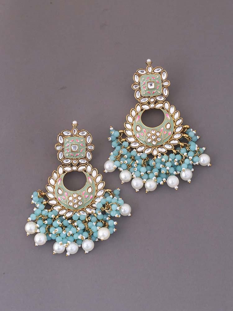 Turquoise Jayanti Chandbalis