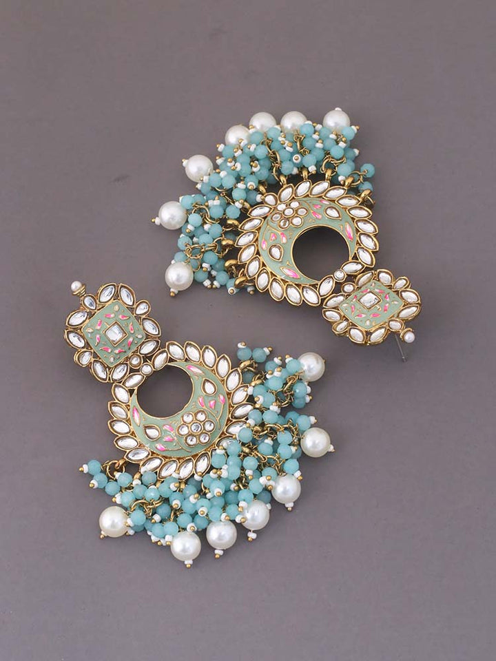 Turquoise Jayanti Chandbalis