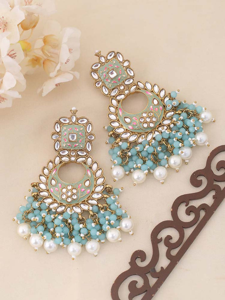 Turquoise Jayanti Chandbalis