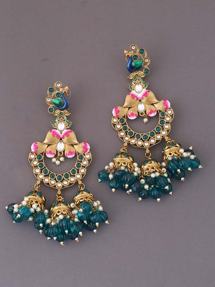 Emerald Vrishank Jhumkis