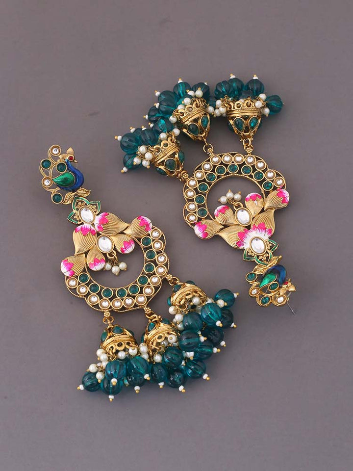 Emerald Vrishank Jhumkis