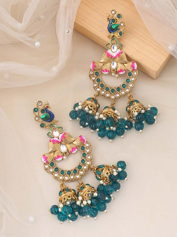 Emerald Vrishank Jhumkis