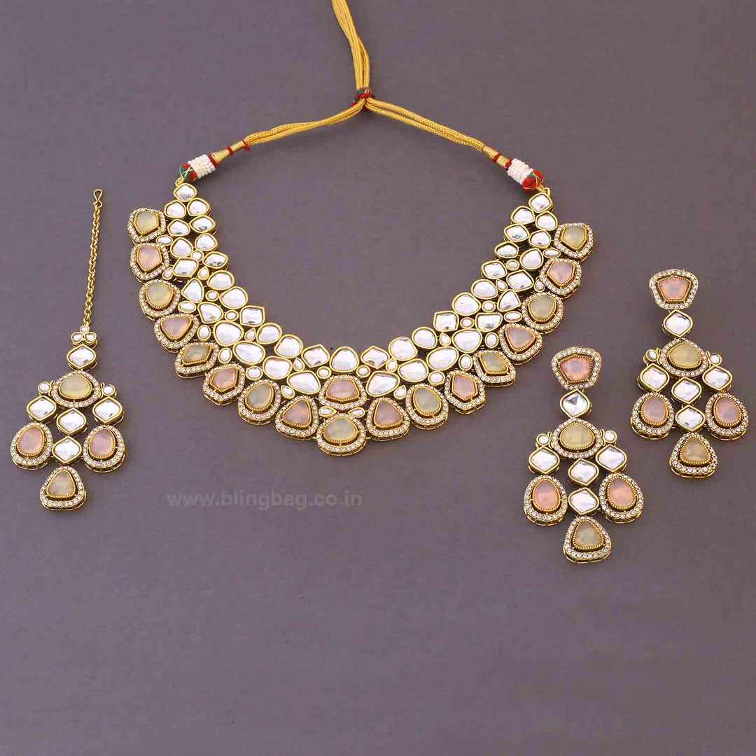 Prismatic Samiya Kundan Jewellery Set